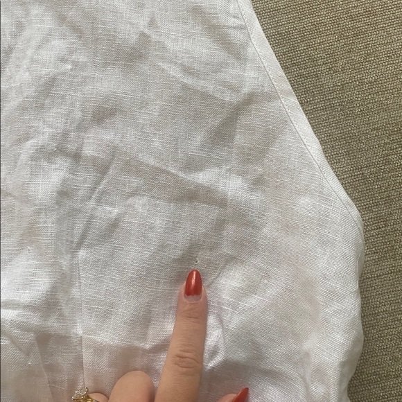 Dissh Hallie White Linen Halter Top Size 4 Small NWT - Picture 11 of 12